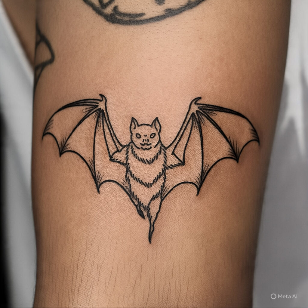 Bat Outline Tattoo, Bat Tattoo