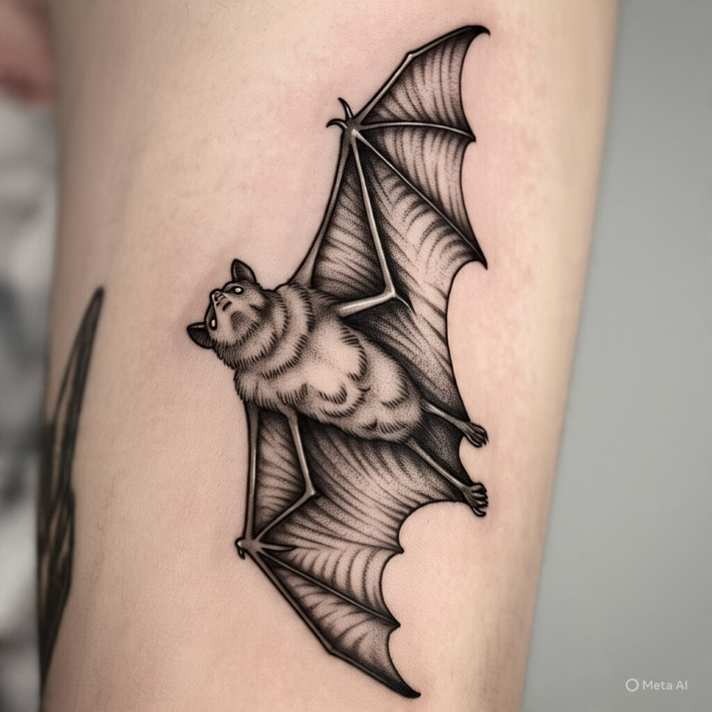 Bat forearm tattoo, Bat Tattoo