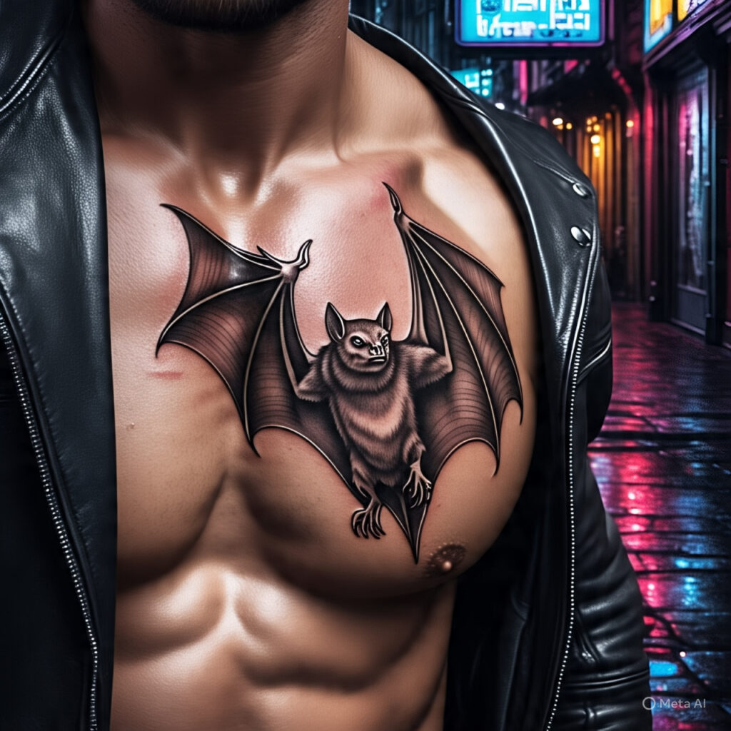 Bat tattoo men, Bat Tattoo