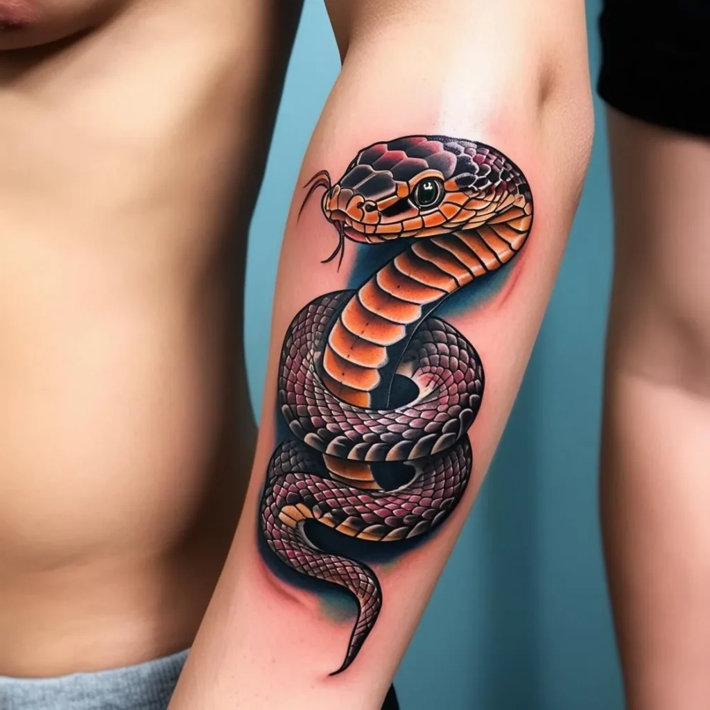 Cobra Tattoo, Baby Cobra Tattoo Arm