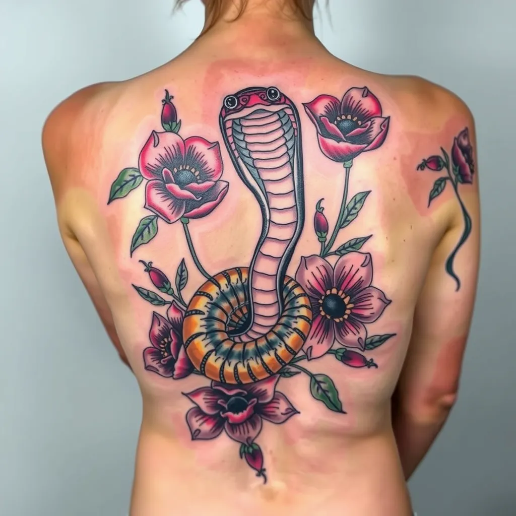 Cobra Tattoo, Cobra Tattoo on Back