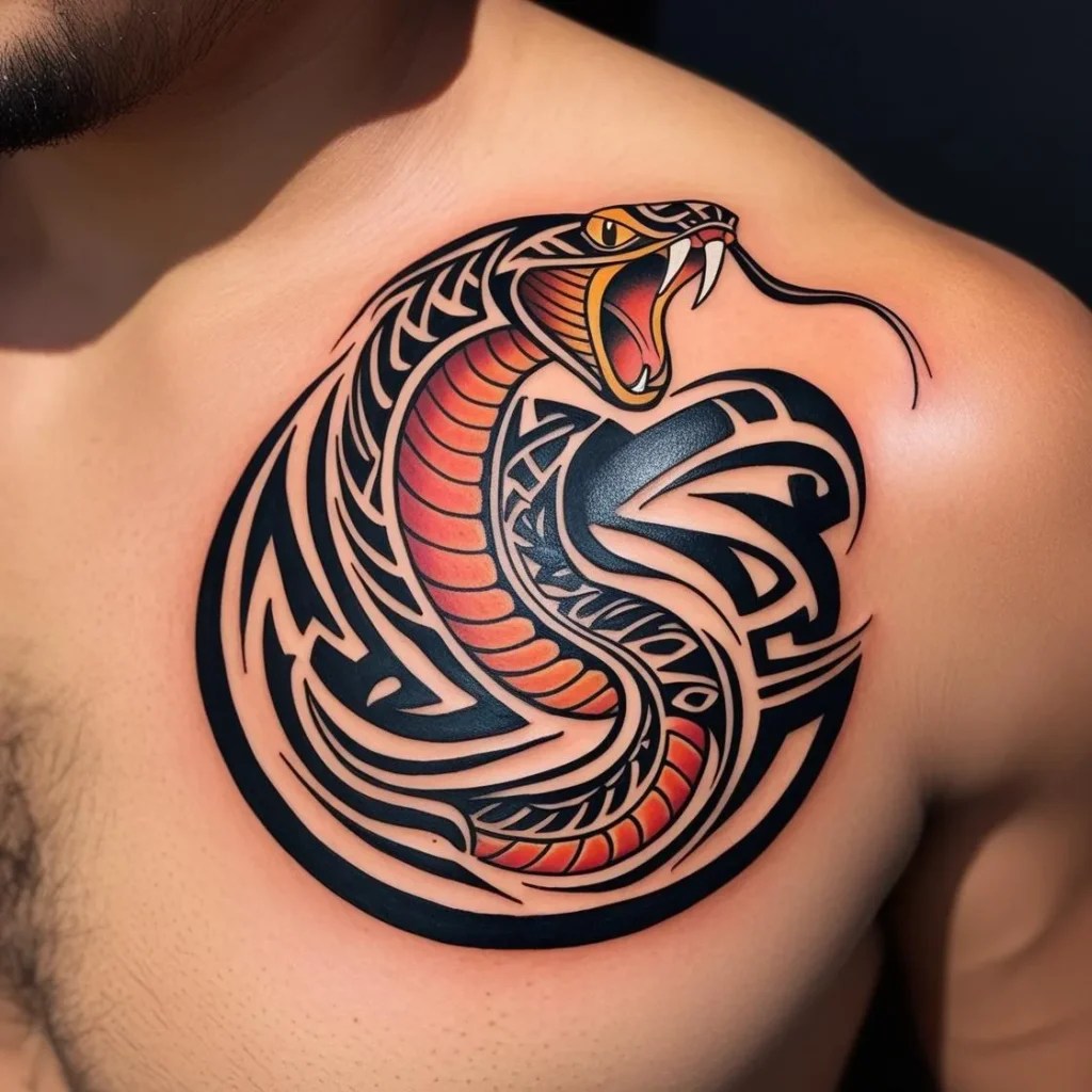  Tribal Cobra Tattoo