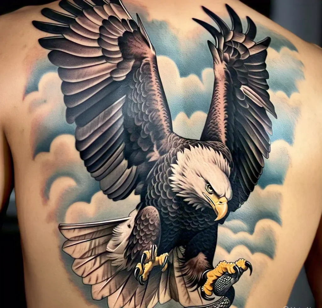 Eagle Tattoo ideas, Eagle Tattoo On The Back