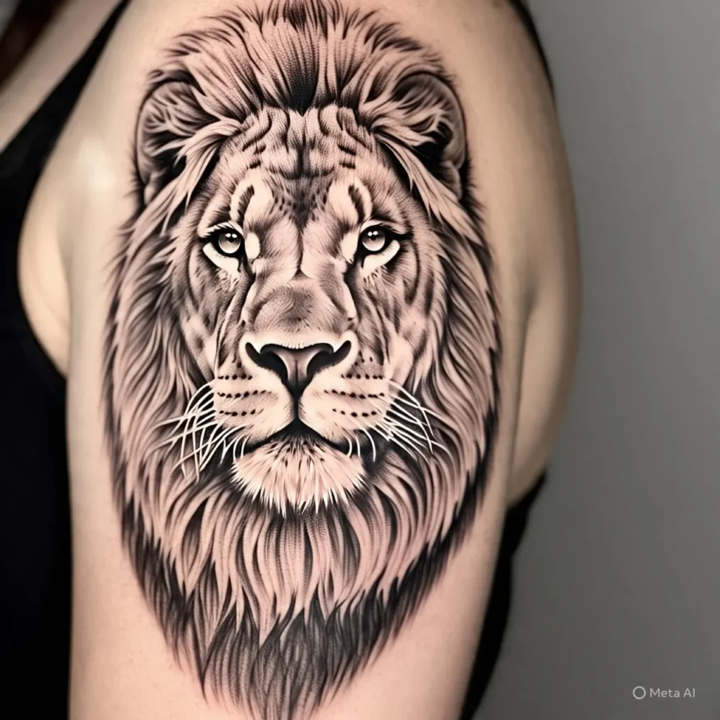 Female Lion Tattoo