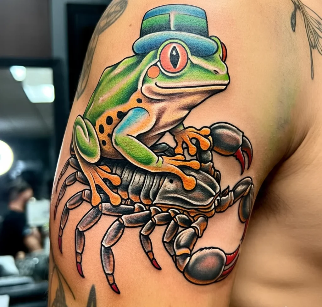 Frog And Scorpion Tattoo 