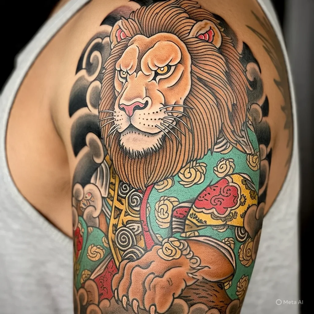 Japanese Lion Tattoo, Lion Tattoo Ideas