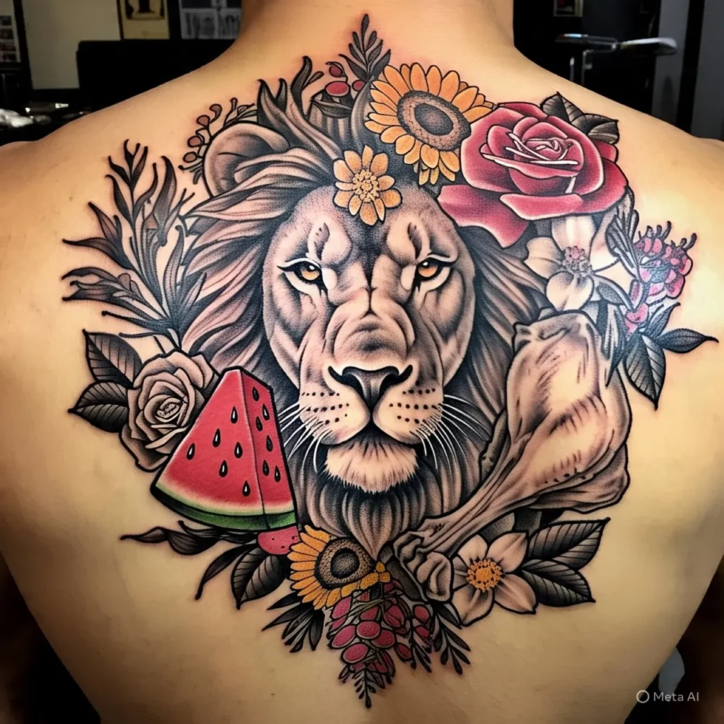 Lion Tattoo on Back, Lion Tattoo Ideas
