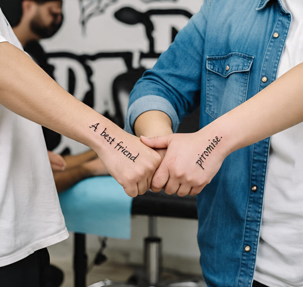 Matching Pinky Promise Tattoo