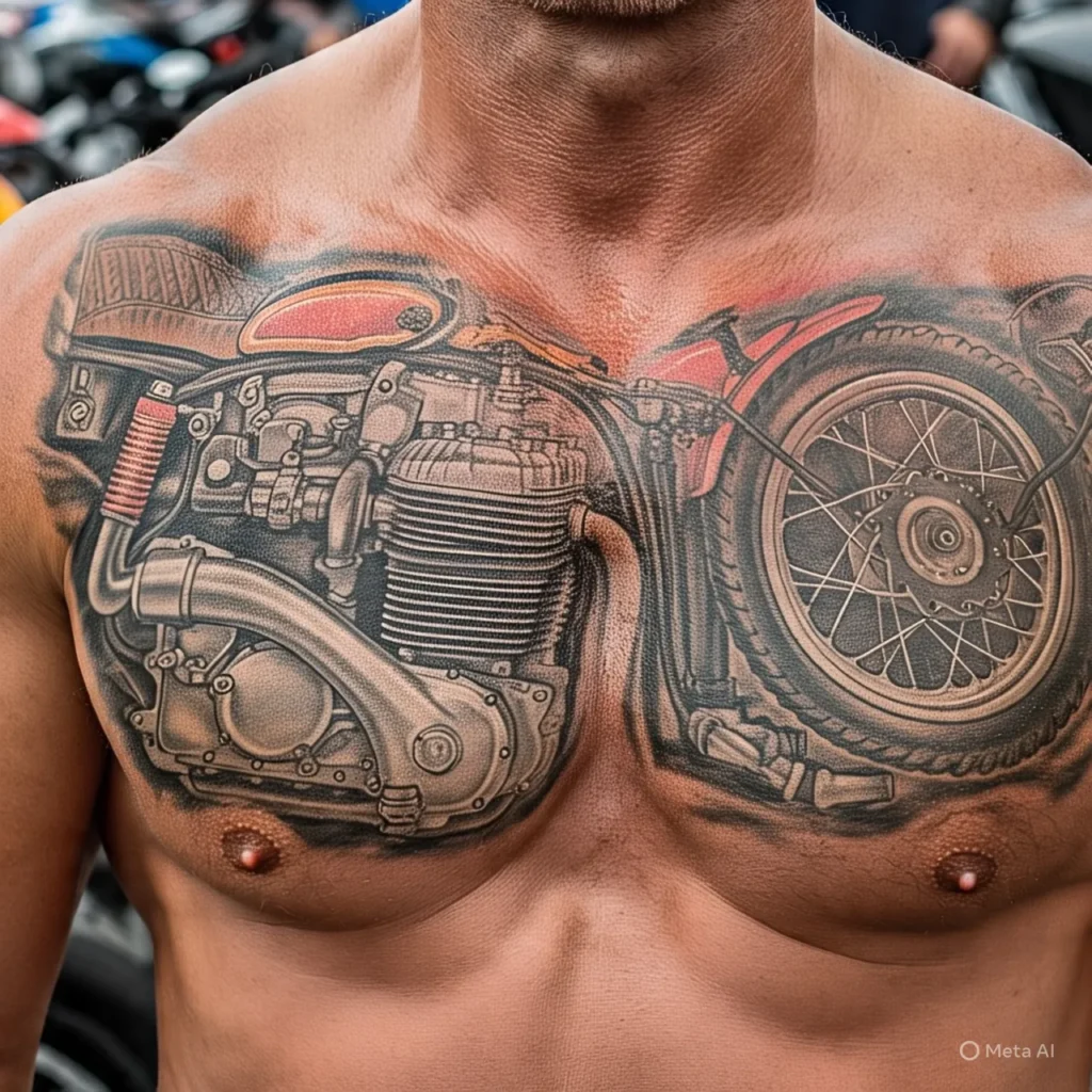 Motorcycle Engine Tattoo
