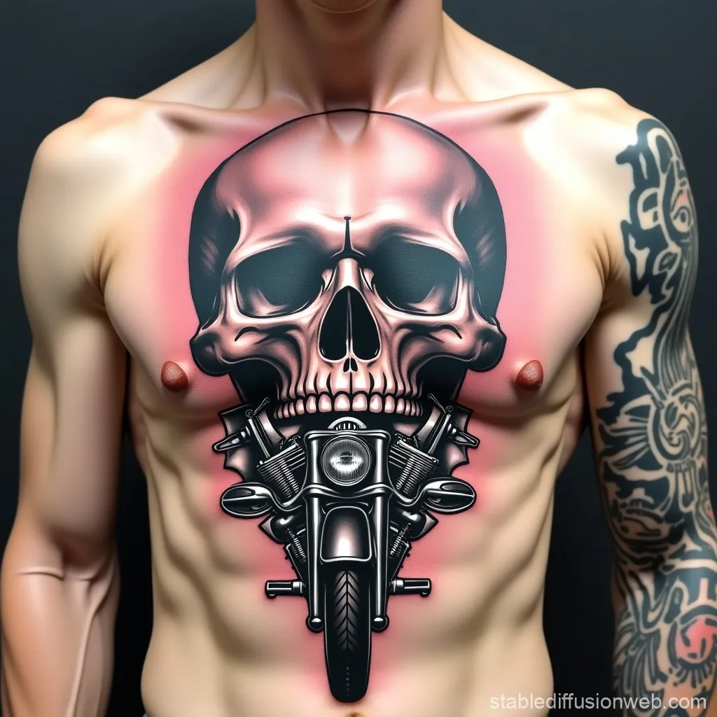Motorcycle Skull Tattoo