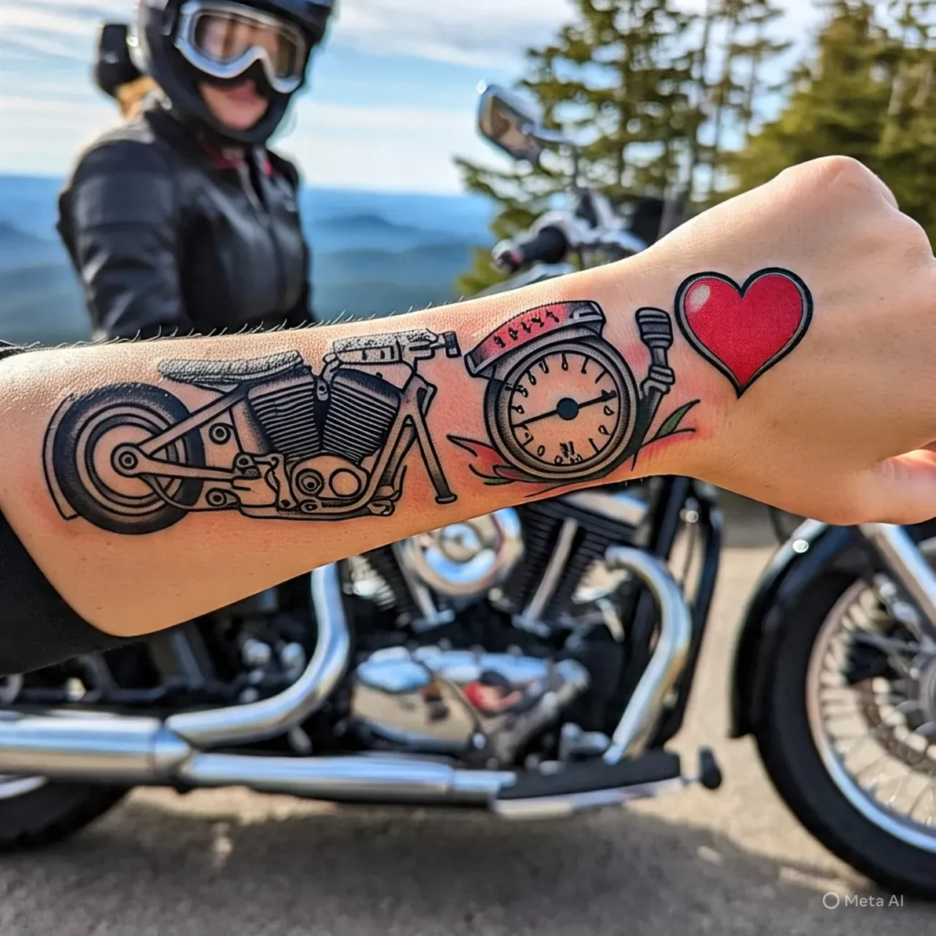 Motorcycle tattoos for females