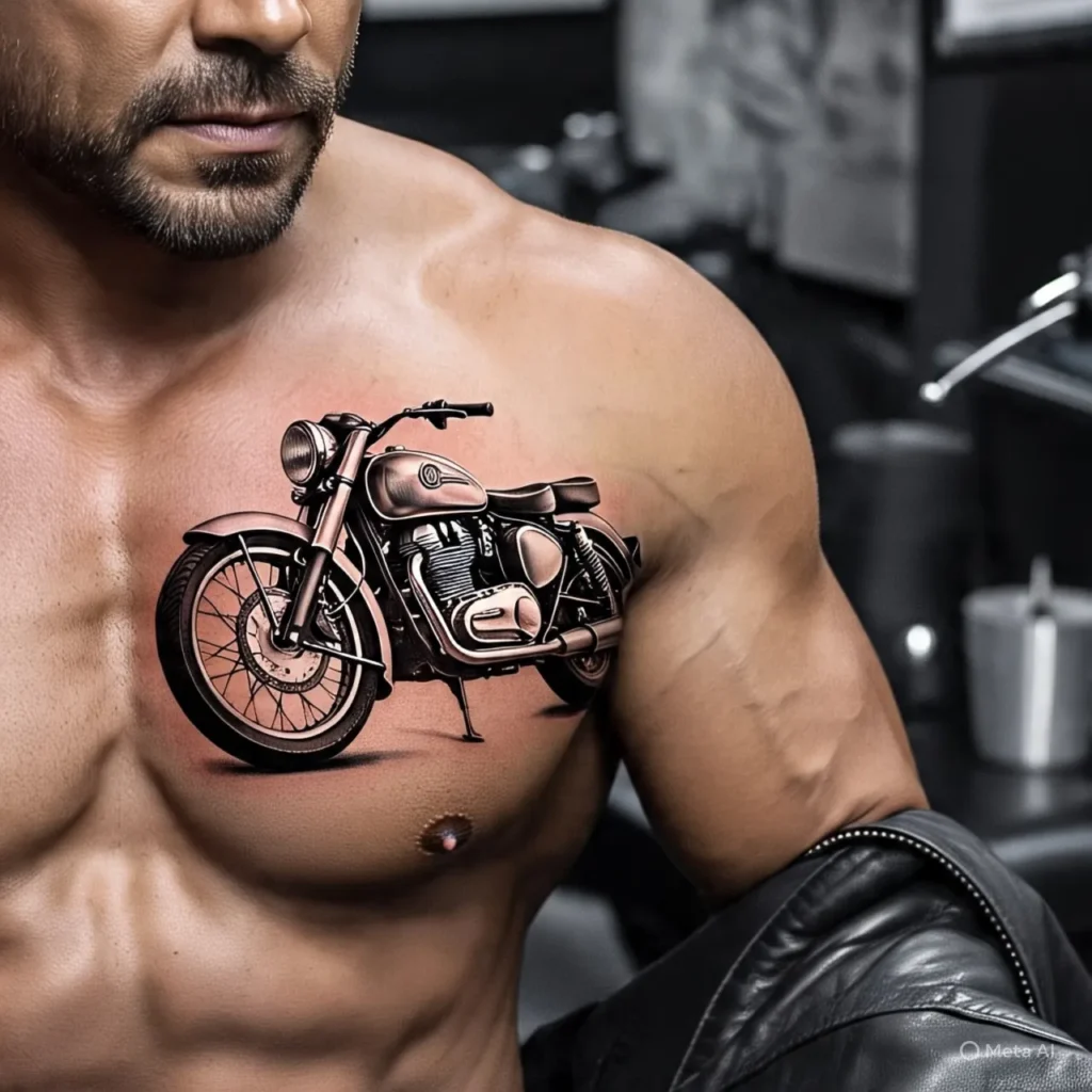 Motorcycle tattoos for men