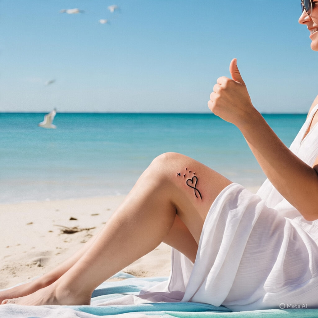 Pinky Promise Thigh Tattoo