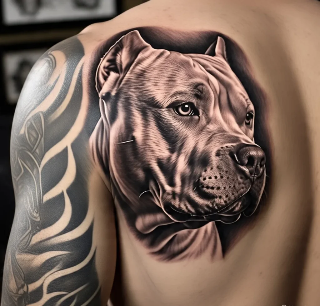 Pitbull Head Tattoo