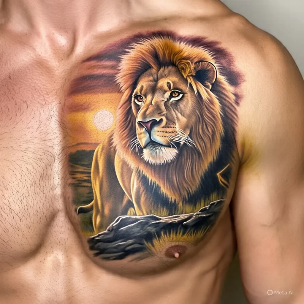 Realistic Lion King Tattoo
