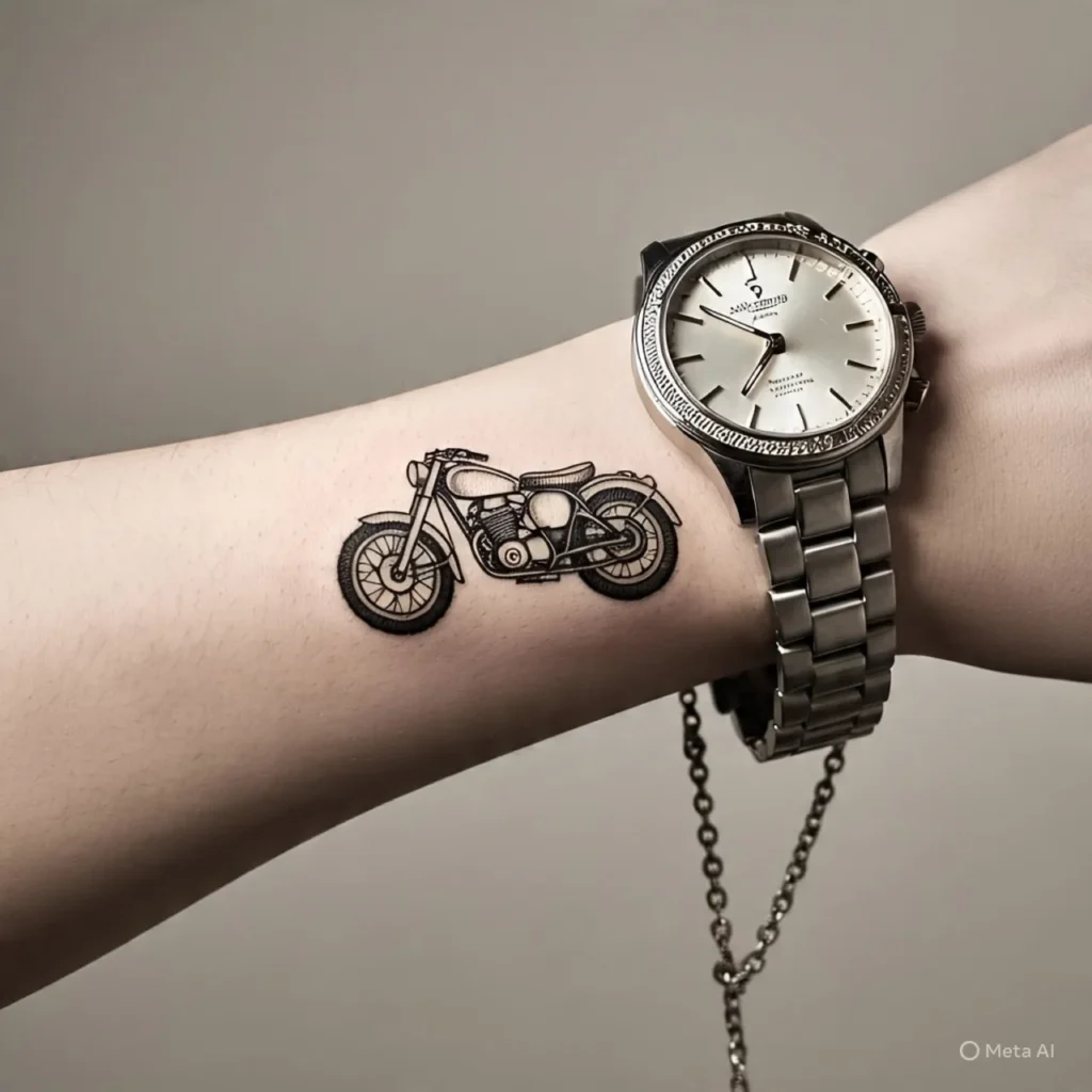 Simple Motorcycle Tattoo, Motorcycle Tattoo