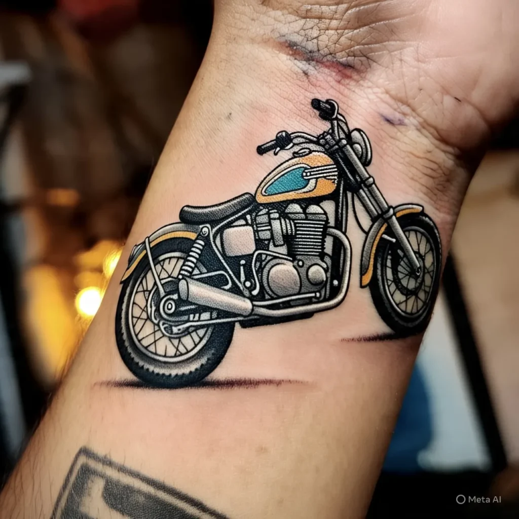 Small Motorcycle Tattoo