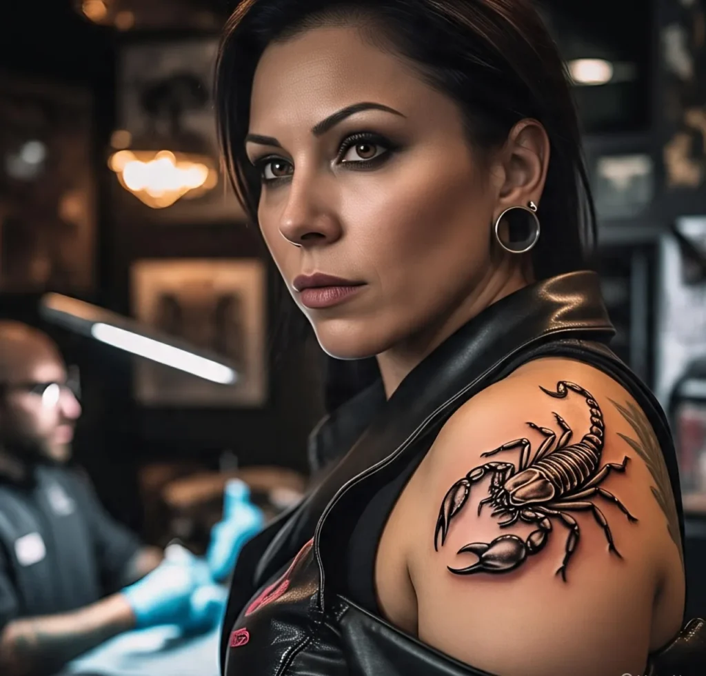 Women Empowering Scorpion Tattoo 