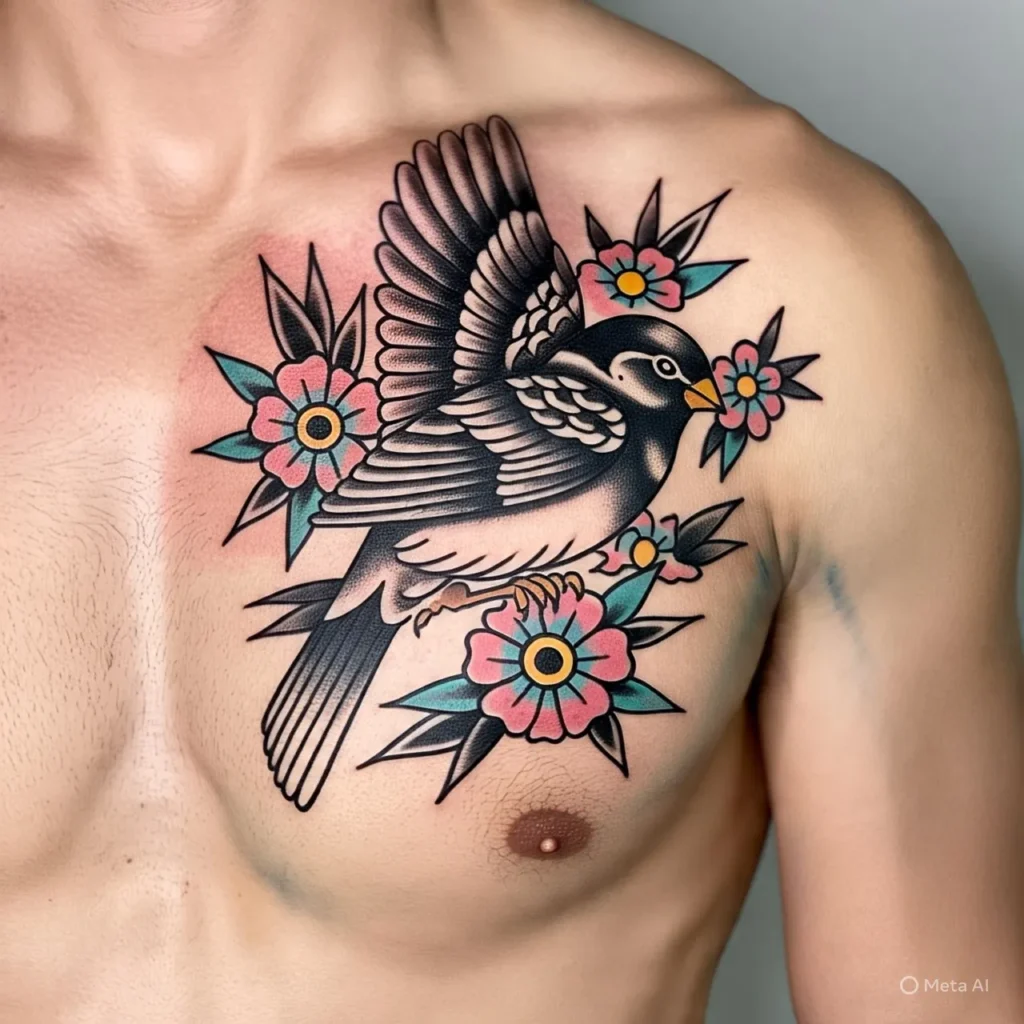 Black Sparrow Tattoo, Sparrow tattoo