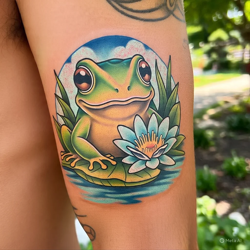 Cartoon Frog Tattoo, Frog Tattoo