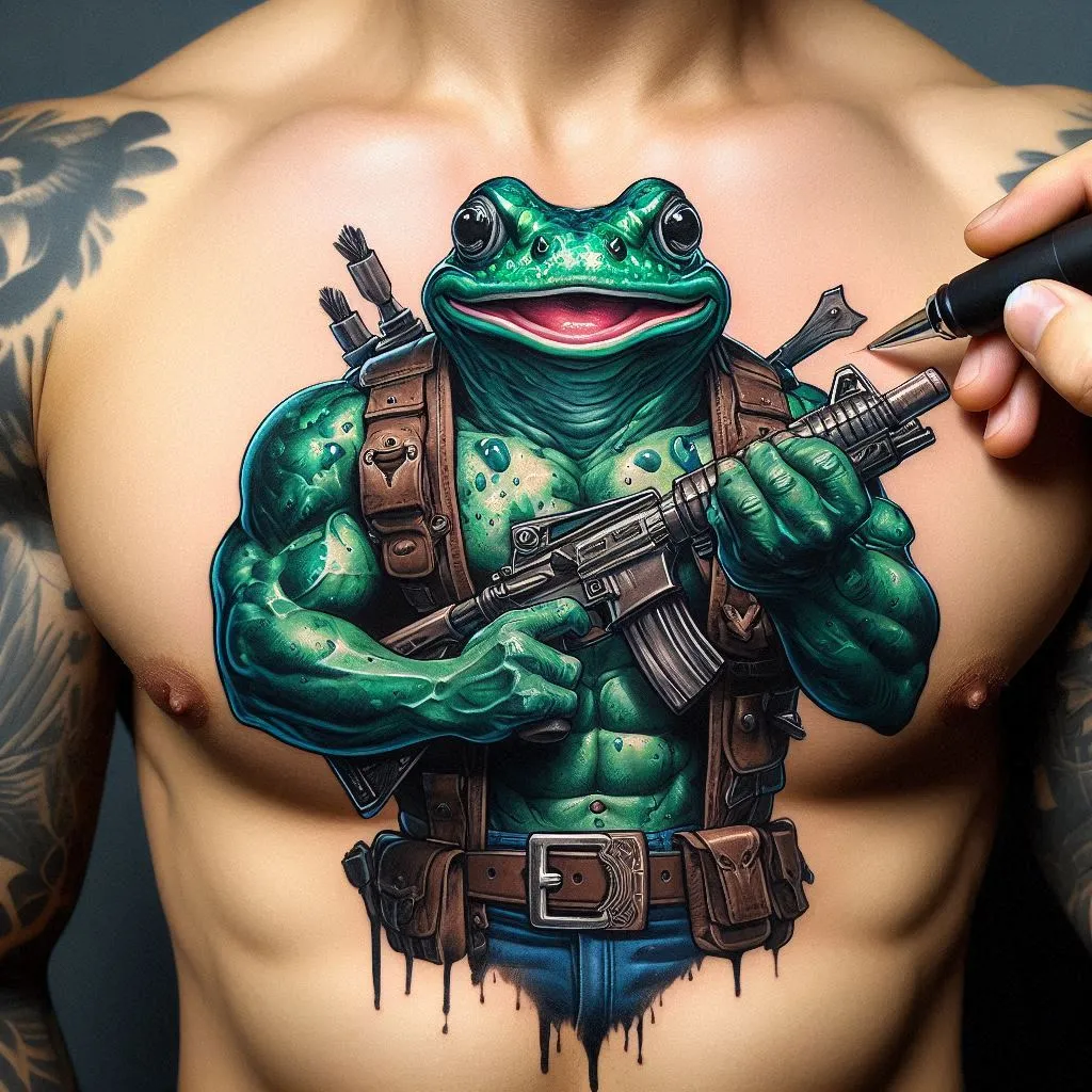 Frogman Tattoo, Frog Tattoo