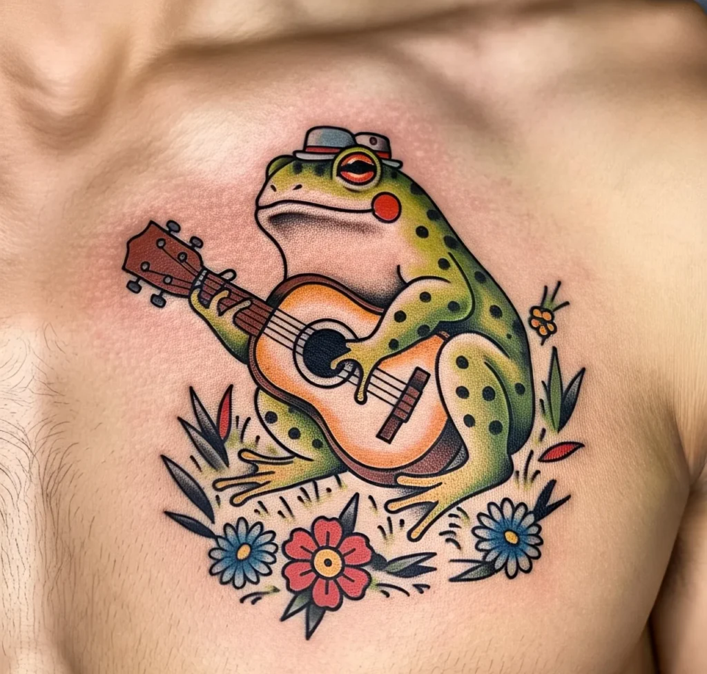 Traditional Frog Tattoo, Frog Tattoo