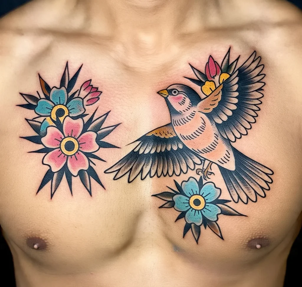Traditional Sparrow Tattoo, Sparrow tattoo