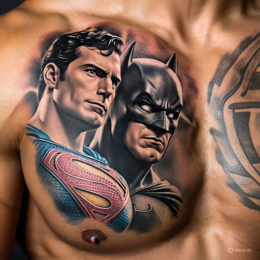 Batman And Superman Tattoo, Batman Tattoo