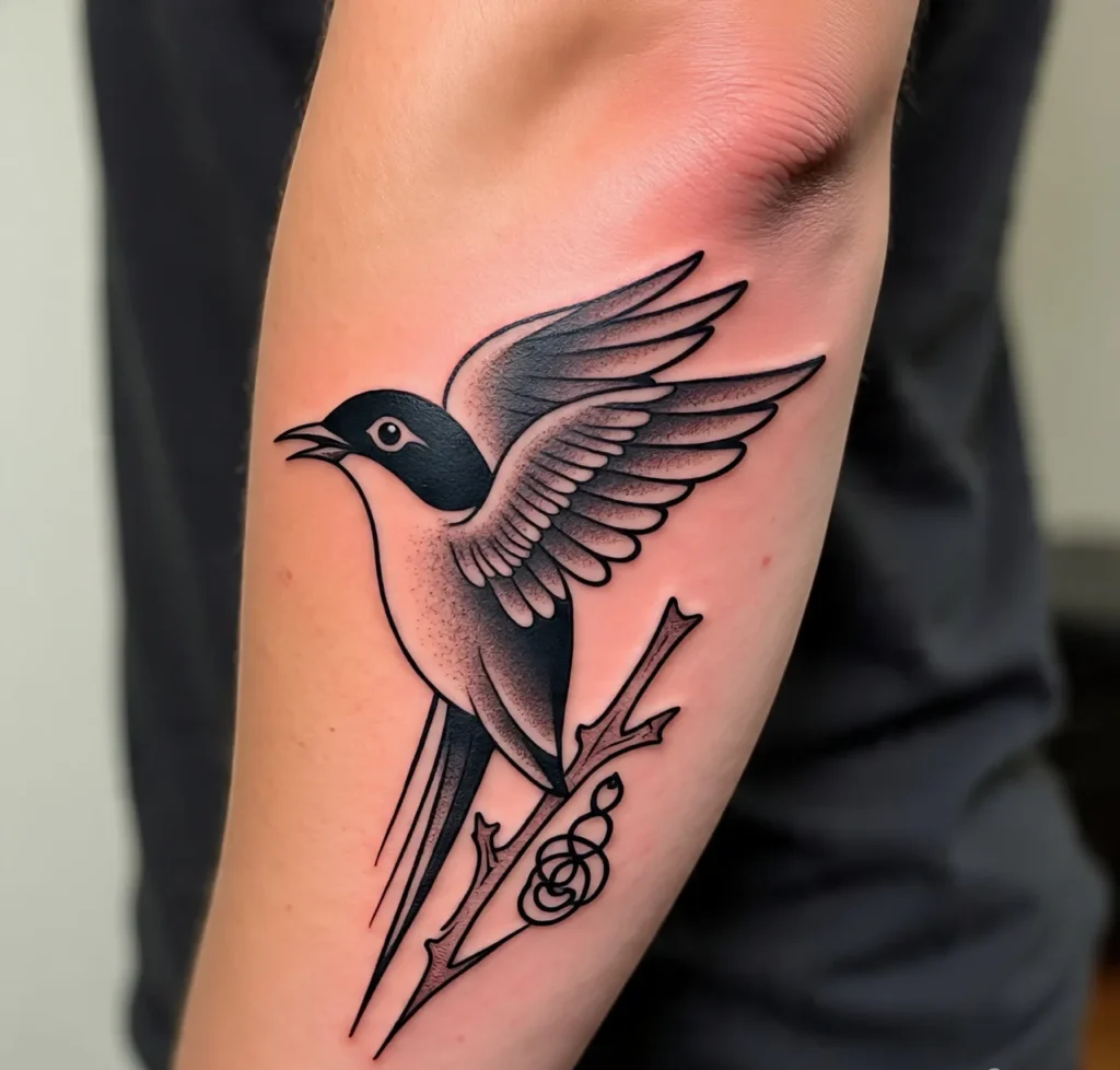 Black Swallow Tattoo, Swallow Tattoo