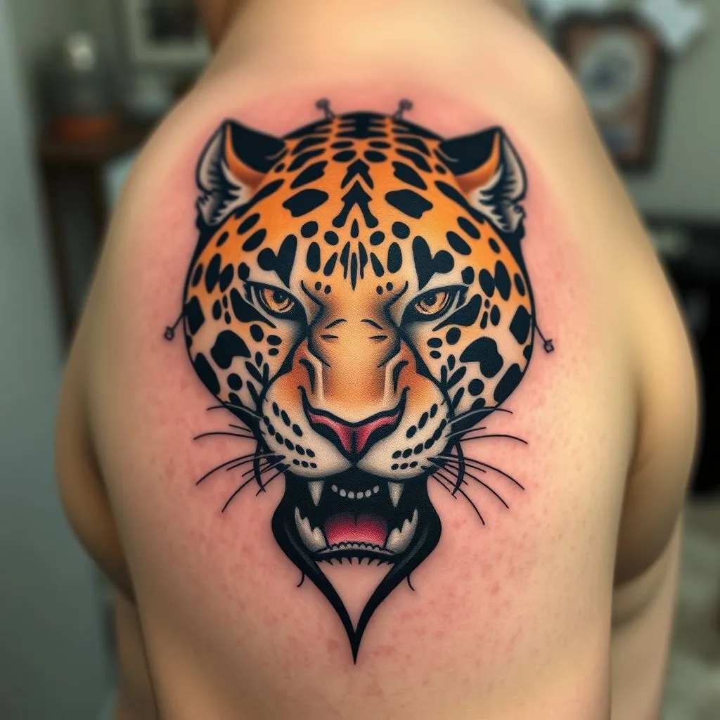 Jaguar Head Tattoo, Jaguar Tattoo