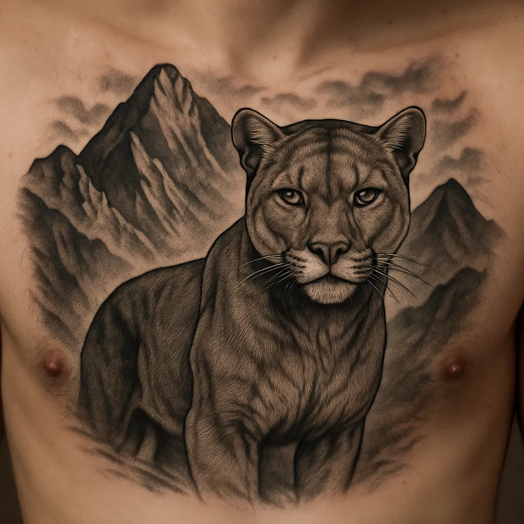 Mountain Lion Tattoo, Mountain Tattoo