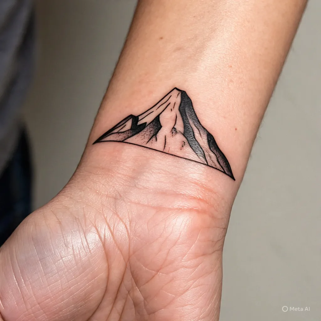 Mountain Outline Tattoo, Mountain Tattoo
