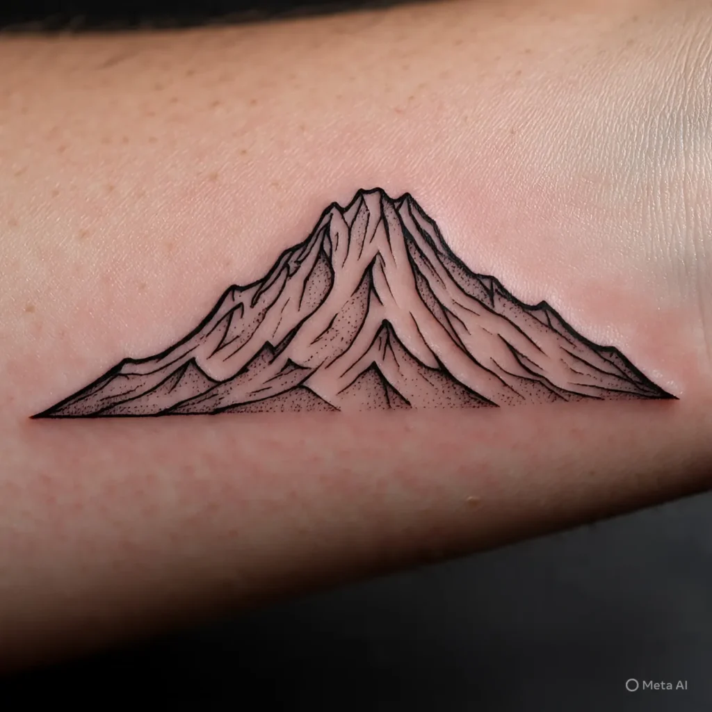 Mountain Outline Tattoo, Mountain Tattoo