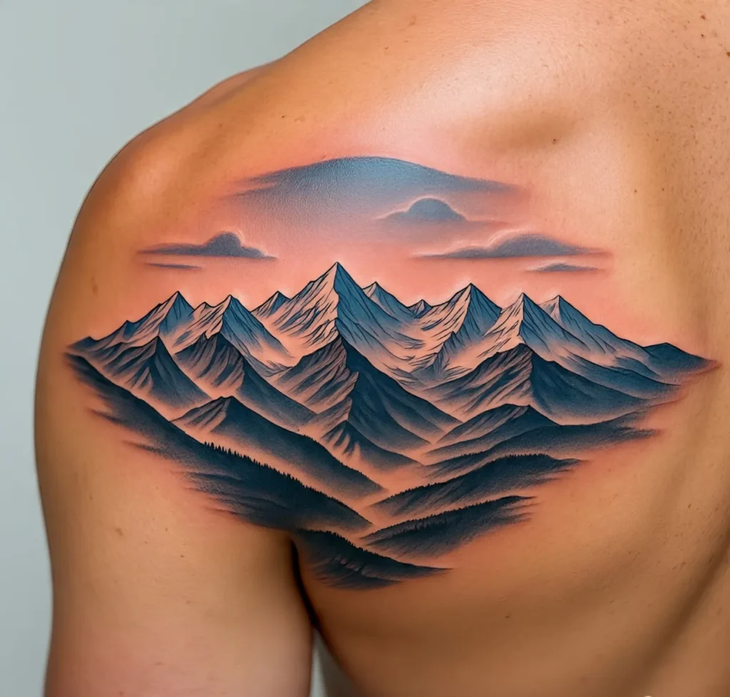 Mountain Range Tattoo,