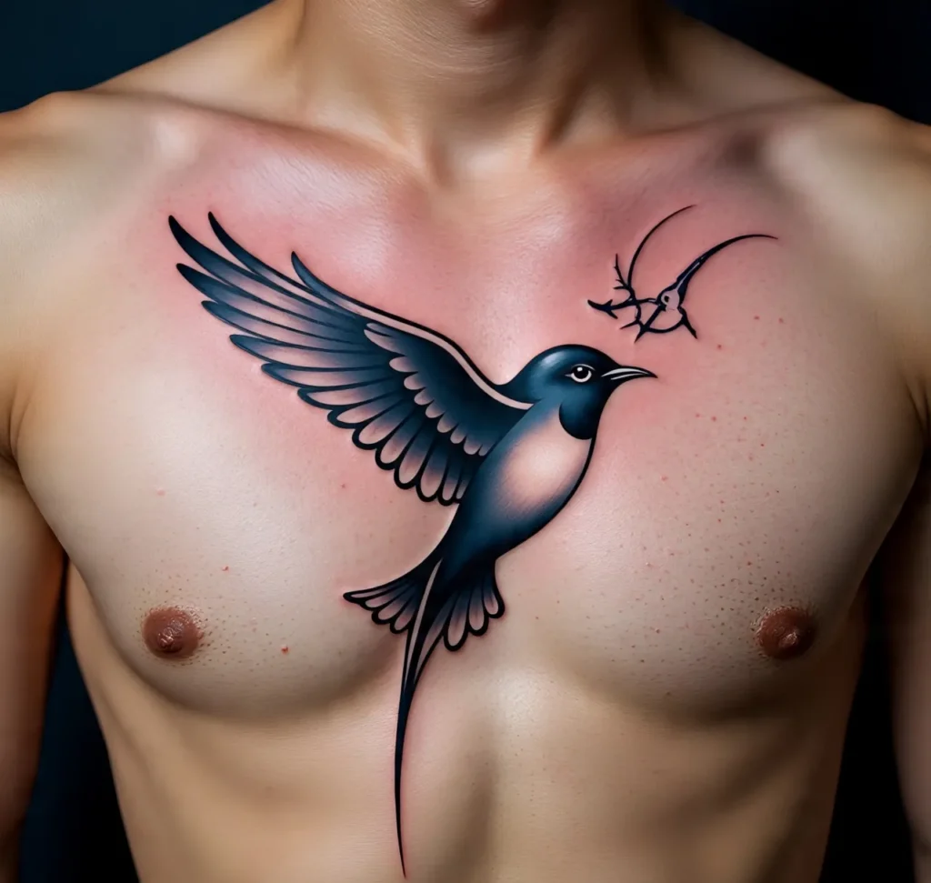 Navy Swallow Tattoo, Swallow Tattoo