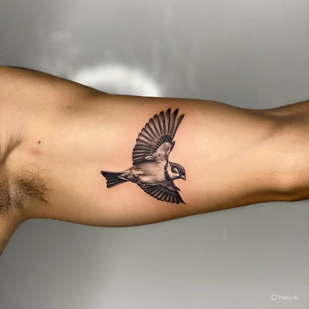 Realistic Sparrow Tattoo, Sparrow tattoo
