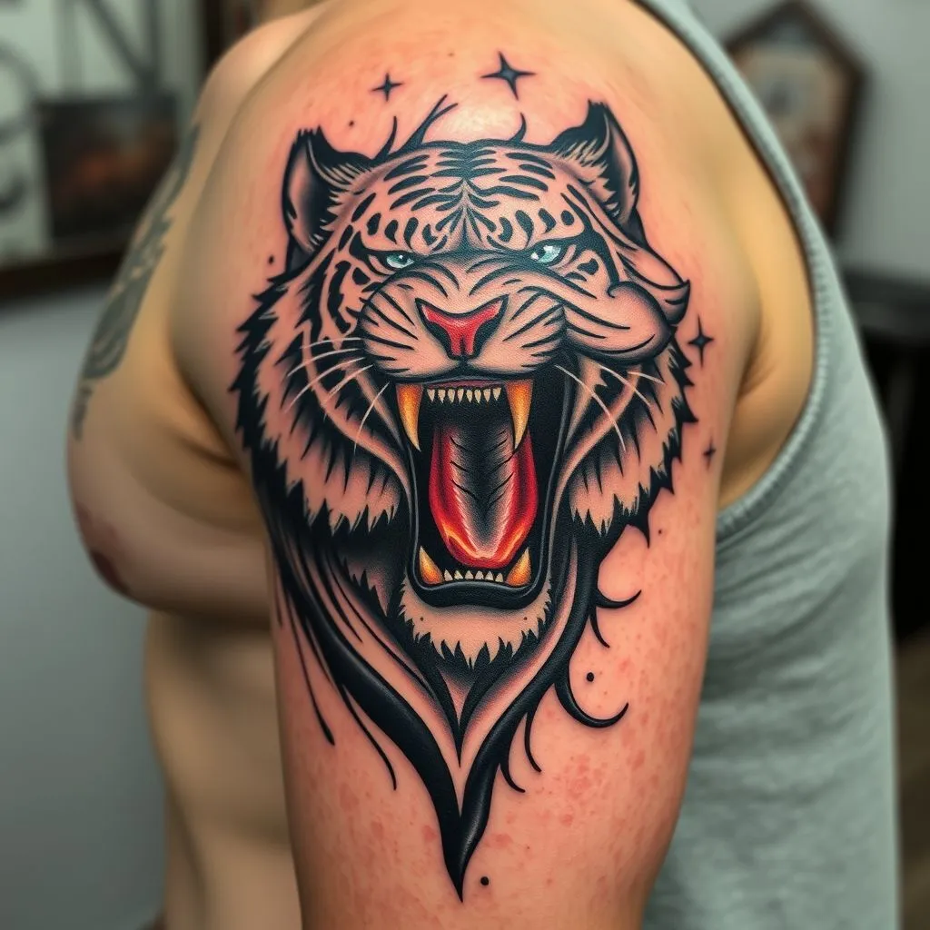 Roaring Tiger Tattoo