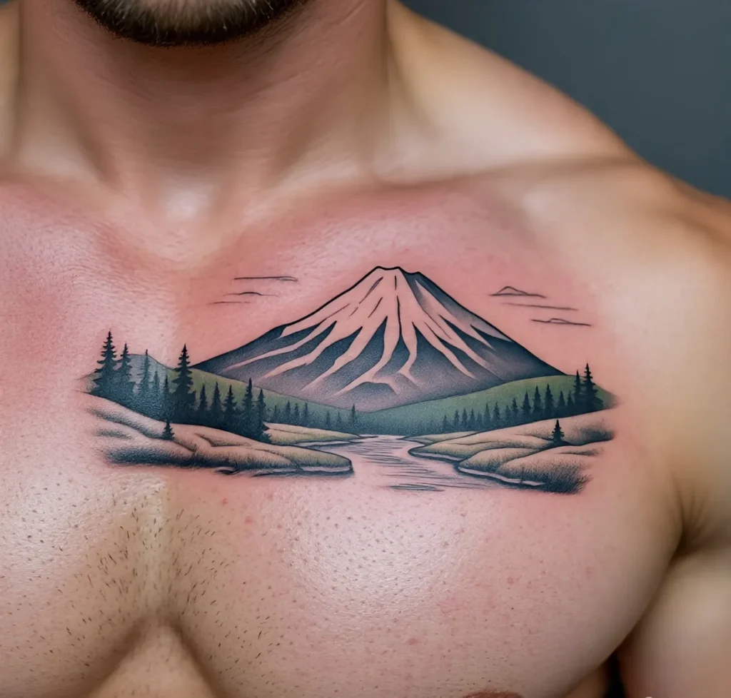 Simple Mountain Tattoo, Mountain Tattoo