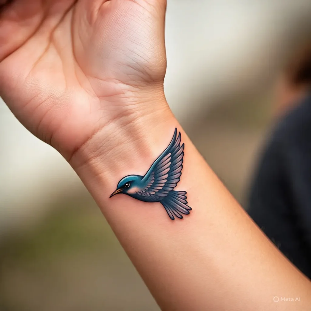 Swallow Tattoo on Hand,