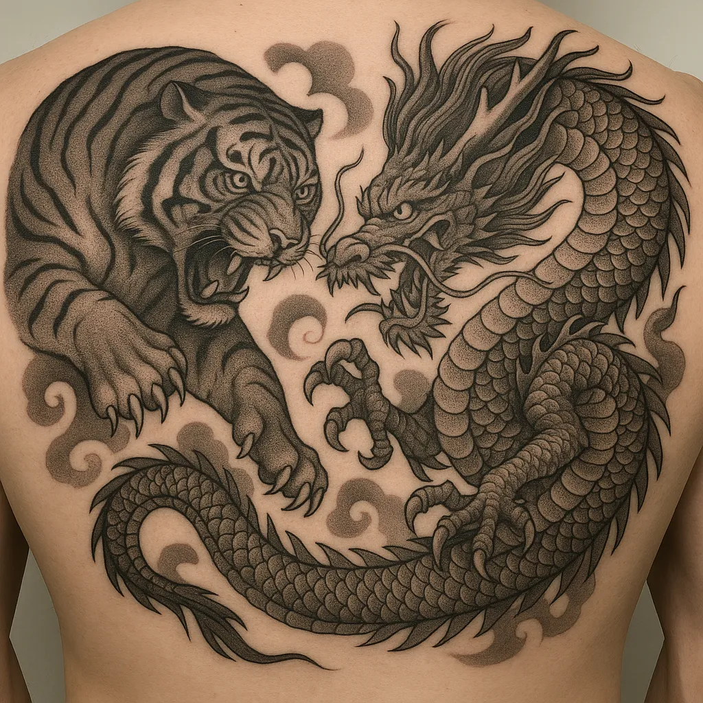 Tattoo tiger and dragon, Tiger Tattoo