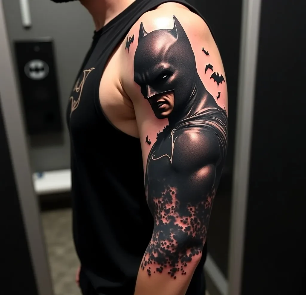 batman tattoo sleeve.. Batman Tattoo