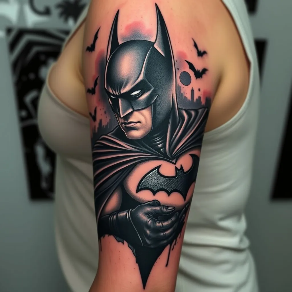 batman tattoo sleeve