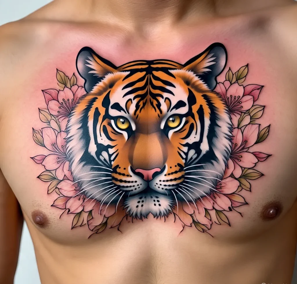 tiger tattoo on chest. Tiger Tattoo