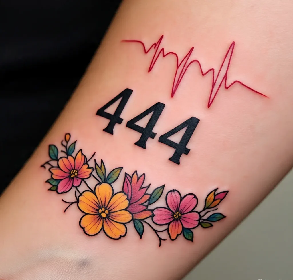 444 Tattoo On Wrist
