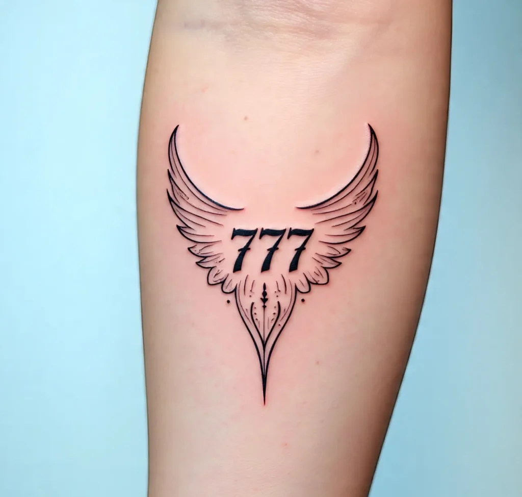 777 Angel Number Tattoo,