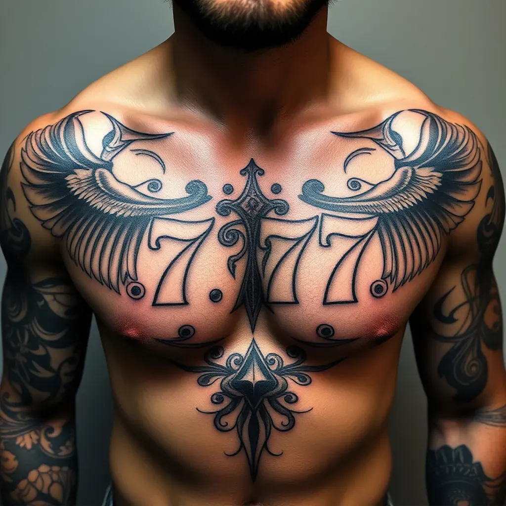 777 tattoo for men