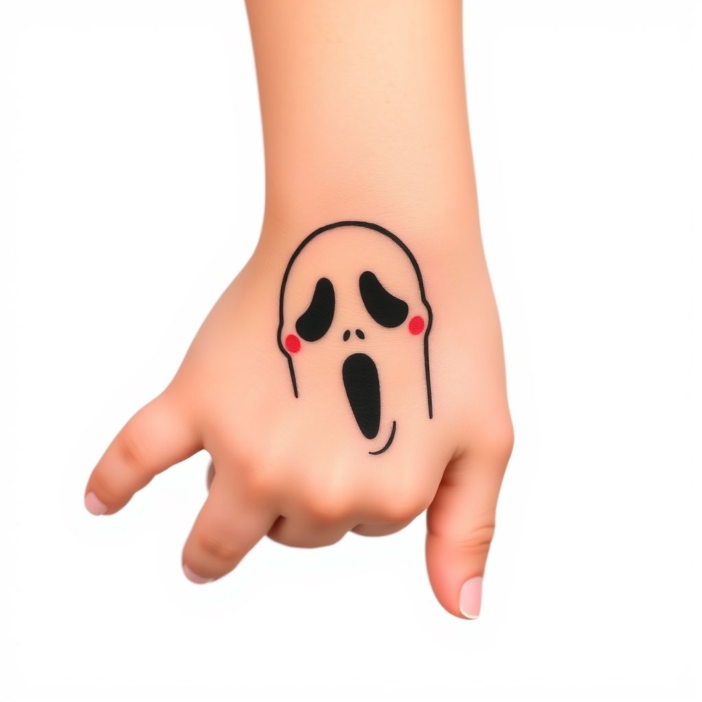 Adorable Ghostface Tattoo,