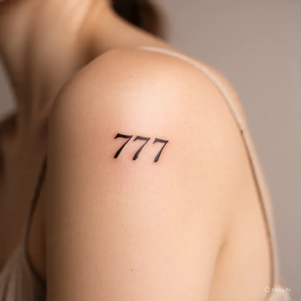 Dainty 777 Tattoo
