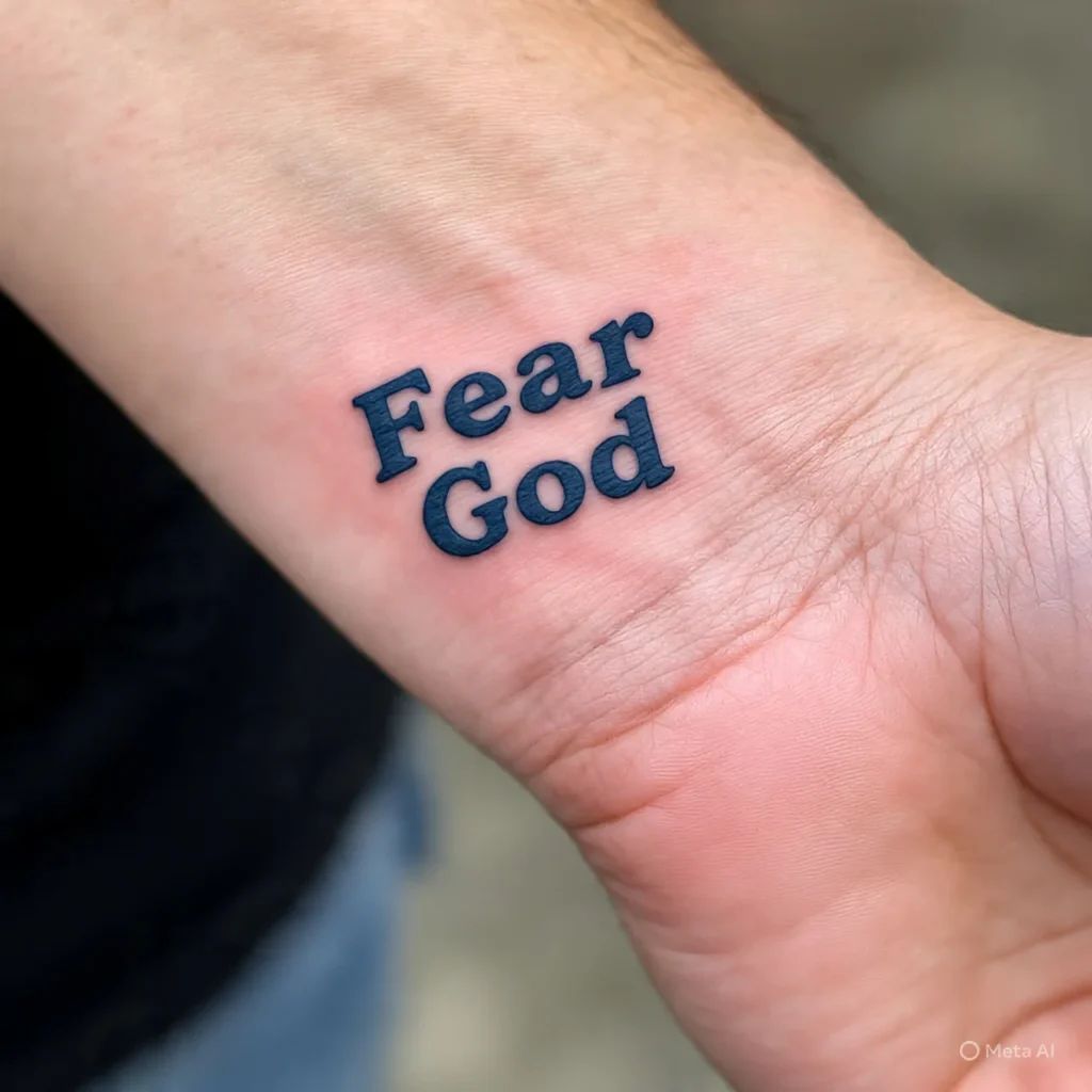 Fear God Tattoo On Wrist