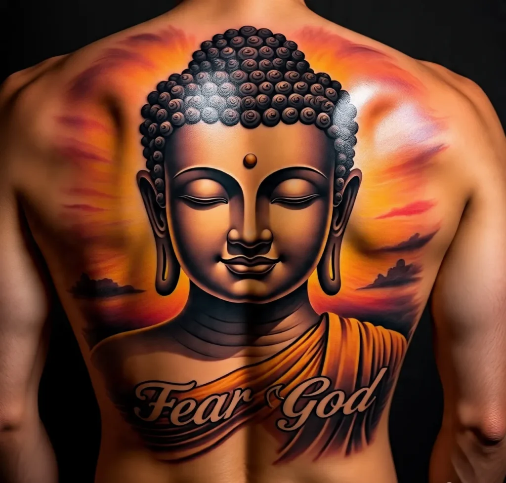 Fear God Tattoo on Back